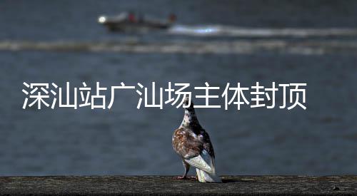 新阶站广主体 大段迈入湾区建设封顶深汕汕场枢纽